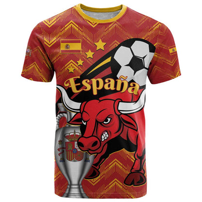 Spain 2024 Football Champions T-Shirt Espana La Roja Graphic Tee