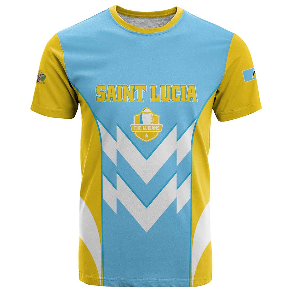 Custom Rugby Saint Lucia T-Shirt The Lucian Go Champion Graphic Tee