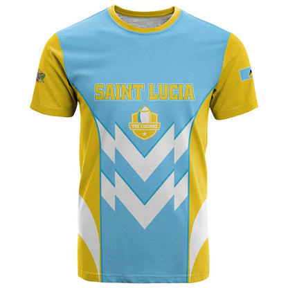 Custom Rugby Saint Lucia T-Shirt The Lucian Go Champion Graphic Tee