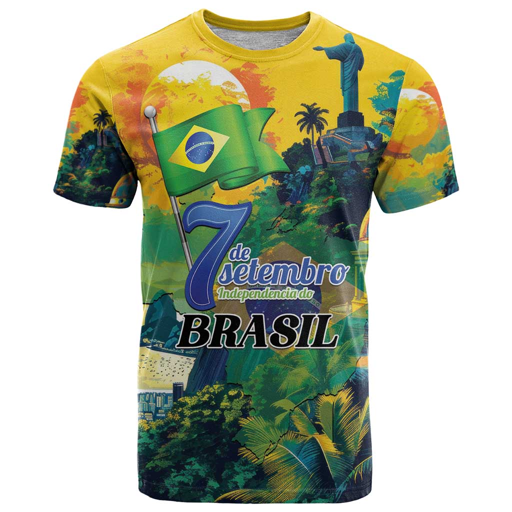 Personalized Brazil Sete de Setembro T-Shirt Brasil Rio de Janeiro Art Style Graphic Tee