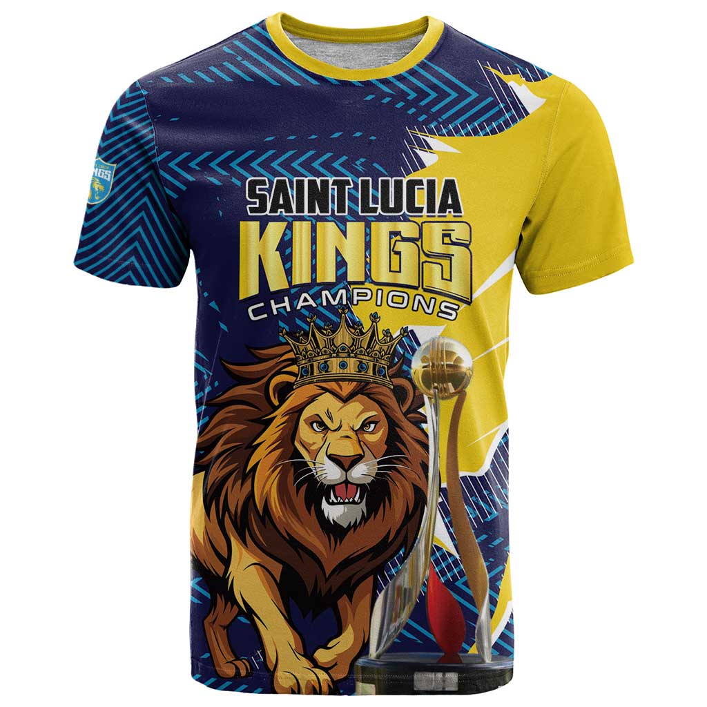 Custom Kings Saint Lucia Champions Cricket T-Shirt St Lucia Glory Awaits Graphic Tee