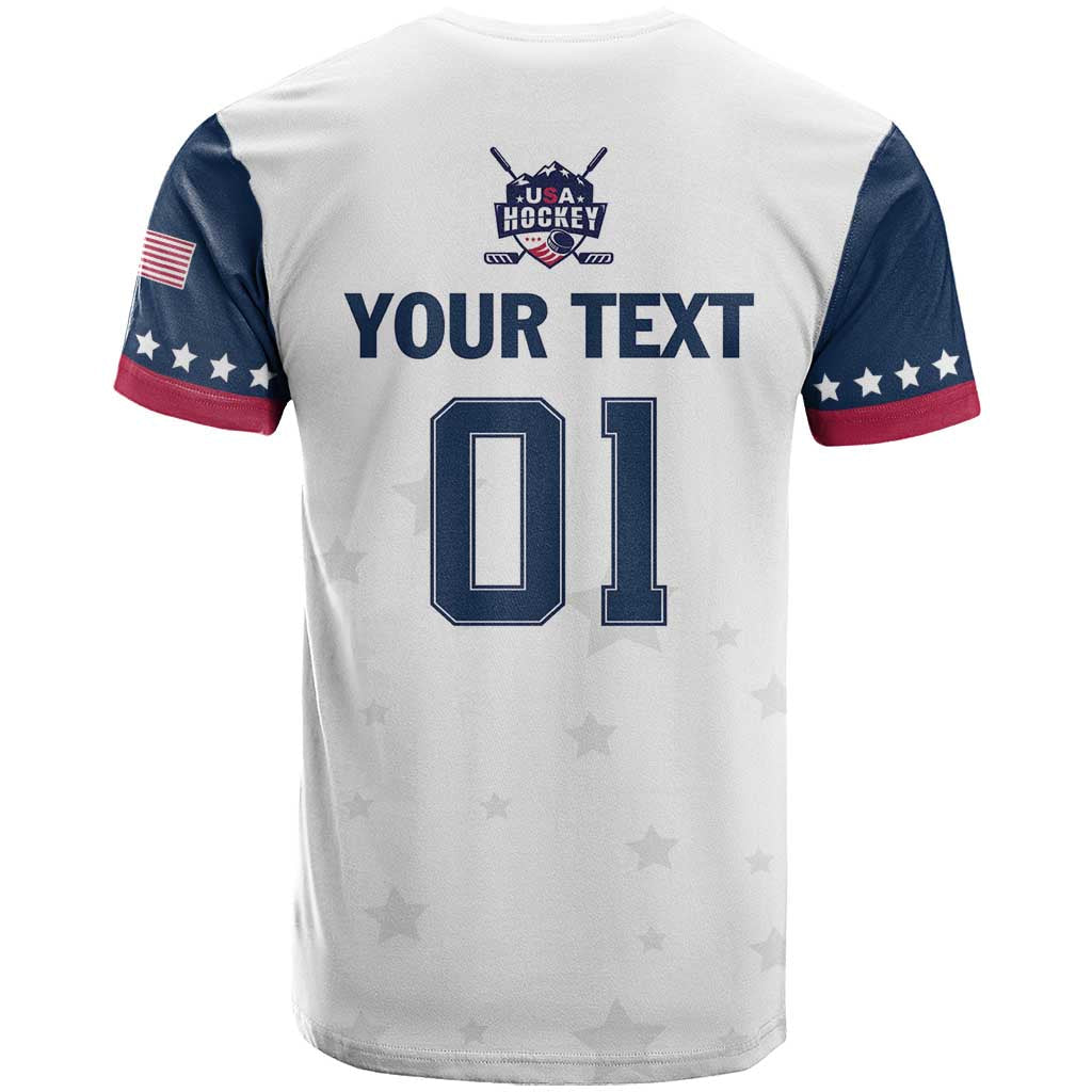 Custom USA Ice Hockey T-Shirt Team United States Champions Graphic Tee