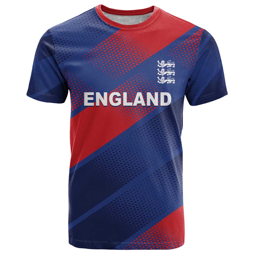 Custom England Cricket T-Shirt Come On Three Lions Graphic Tee