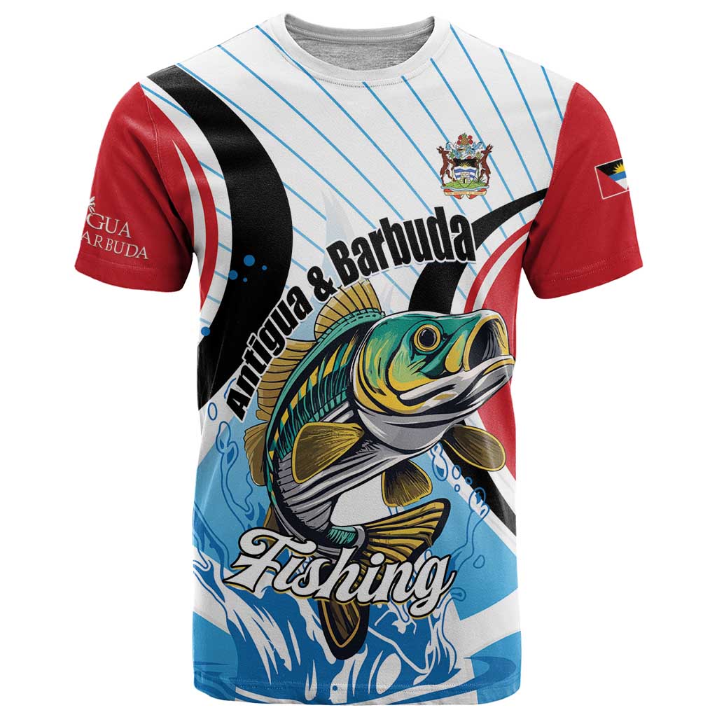 Personalized Antigua and Barbuda Fishing T-Shirt Sporty Style Graphic Tee