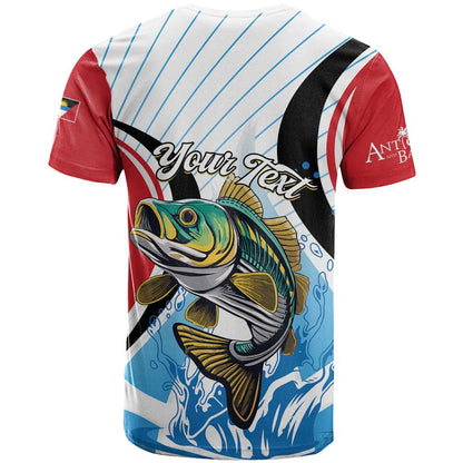 Personalized Antigua and Barbuda Fishing T-Shirt Sporty Style Graphic Tee