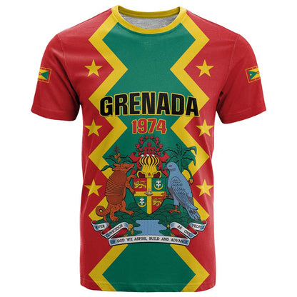 Personalized Grenada 1974 T-Shirt Proud To Be Grenadian Graphic Tee