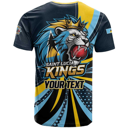 Custom Saint Lucia Cricket T-Shirt Go Champion St Lucia Lion Kings Graphic Tee