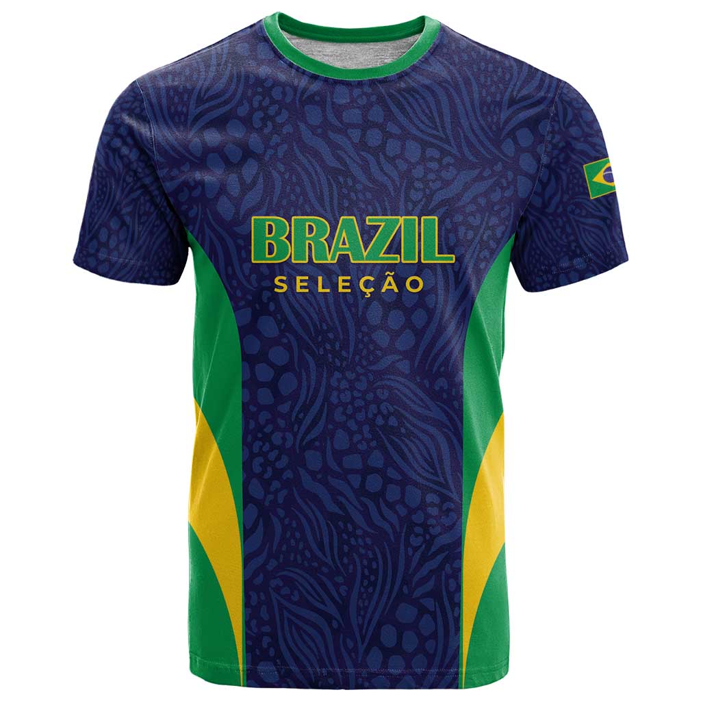 Custom Brazil Football T-Shirt Canary Squad Go Champions Graphic Tee