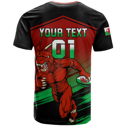 Custom Wales Rugby T-Shirt Cymru Come On World Cup Graphic Tee