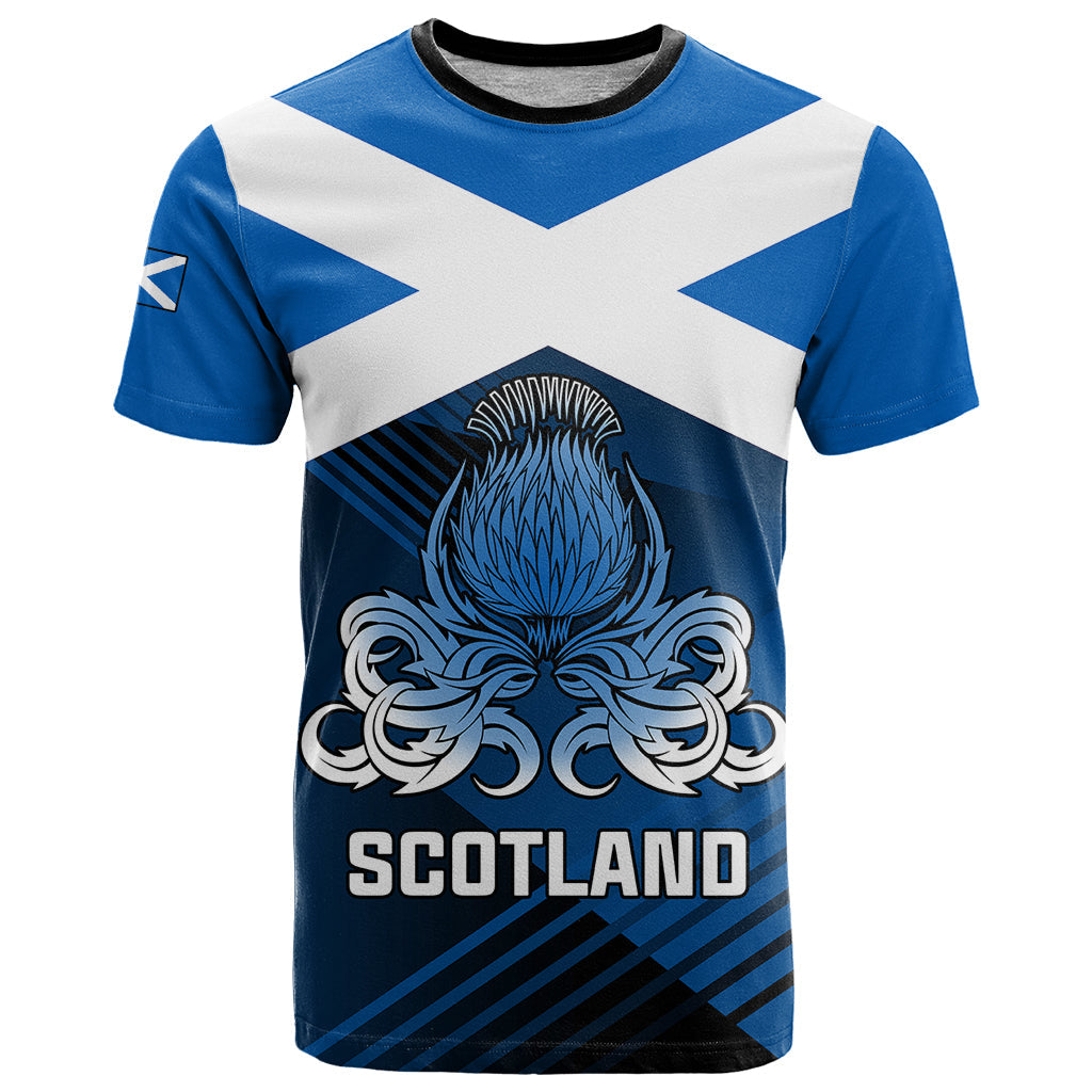 Custom Scotland Rugby T-Shirt Thistle Go World Cup Graphic Tee