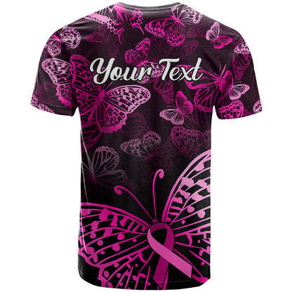 Personalised In October We Wear Pink T-Shirt Breast Cancer Awareness Graphic Tee