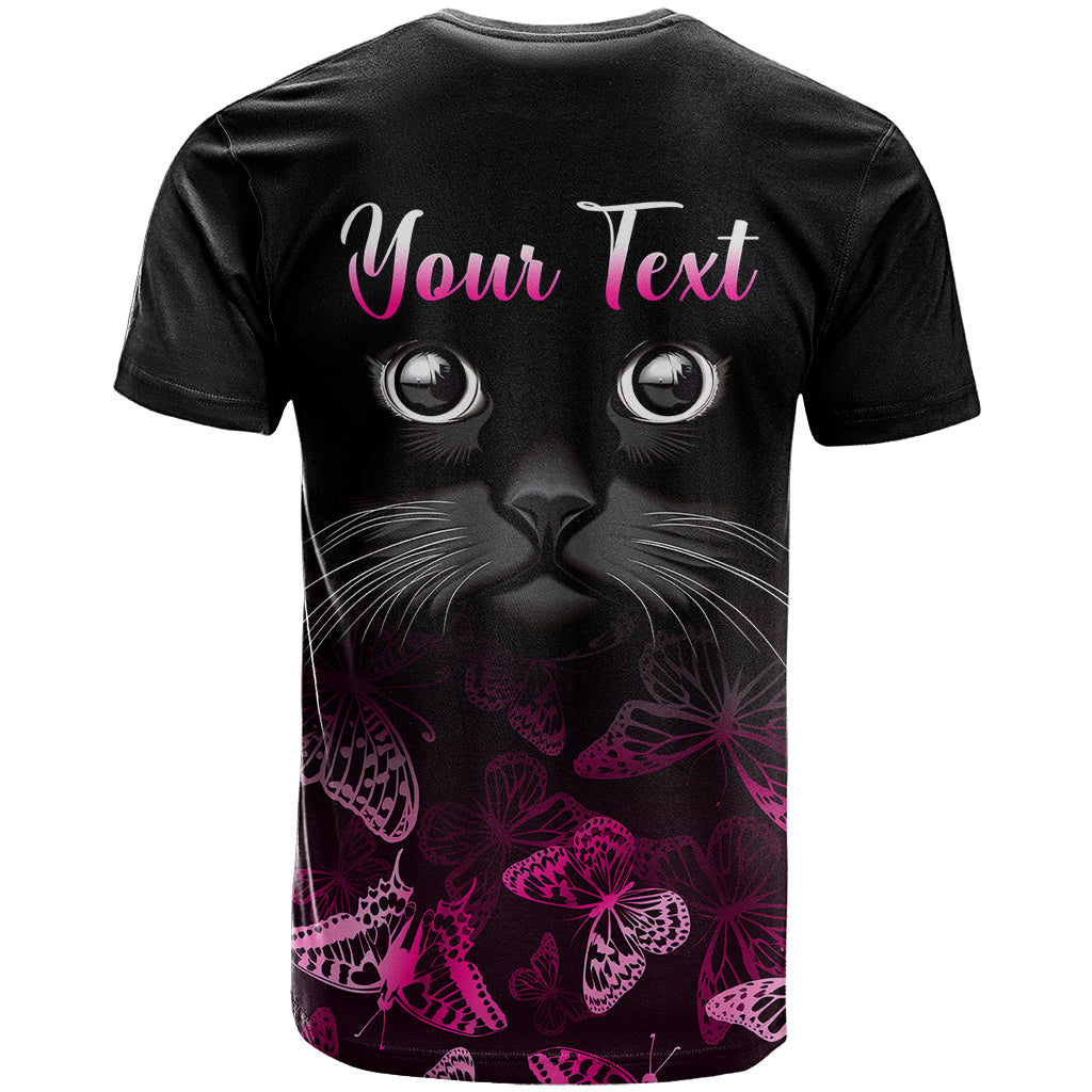 Personalised I Am A Survivor T-Shirt Black Cat Breast Cancer Awareness Graphic Tee