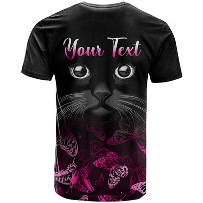 Personalised I Am A Survivor T-Shirt Black Cat Breast Cancer Awareness Graphic Tee