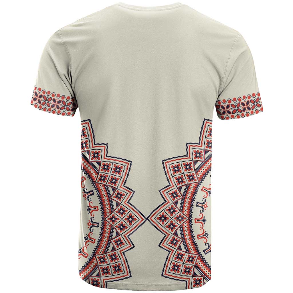 Romanian Traditional Pattern T-Shirt Unique Graphic Tee