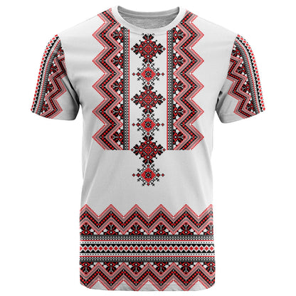 Ukraine Folk Pattern T-Shirt Ukrainian Traditional Version Graphic Tee