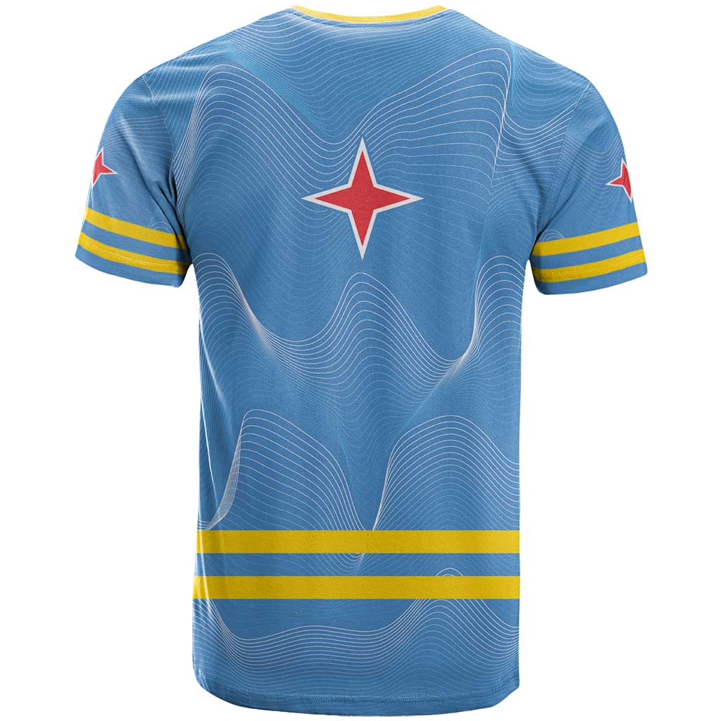 Feliz Dia di Betico T-Shirt Aruba Flag Style Graphic Tee