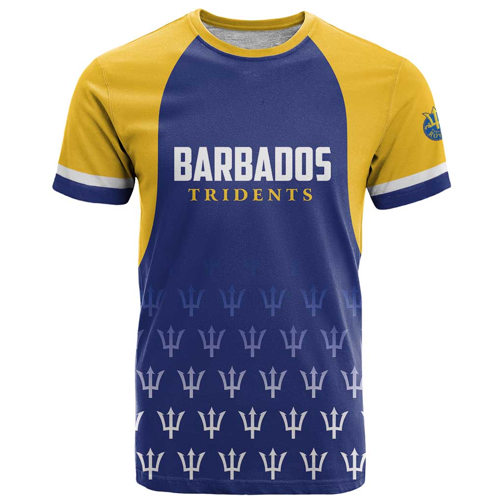 Custom Barbados Tridents Cricket T-Shirt Go Champions Graphic Tee