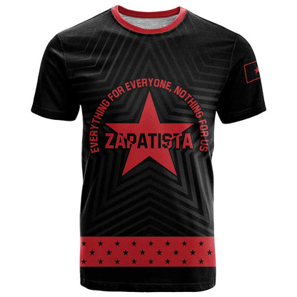 Personalized Zapatista Territories T-Shirt EZLN Everything For Everyone Nothing For Us Graphic Tee