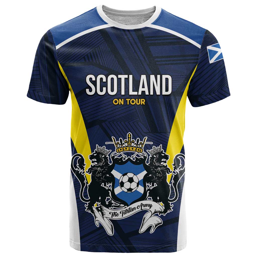 Custom Football Scotland On Tour 2026 T-Shirt Tartan Scottish Army Be Coming Graphic Tee
