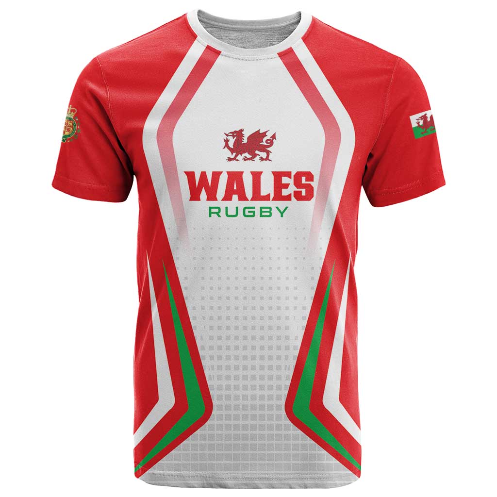 Custom Welsh Rugby T-Shirt Wales Red Dragon Champions Graphic Tee