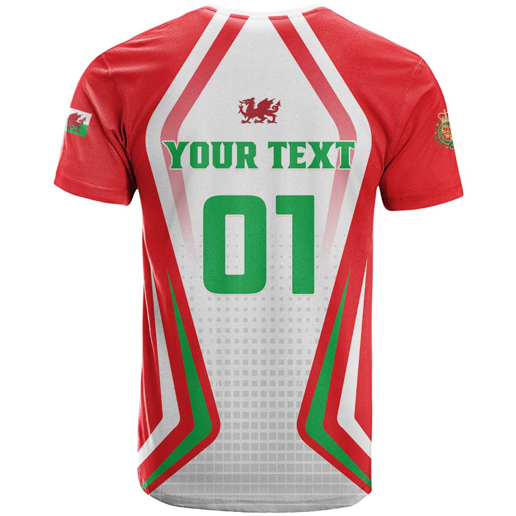 Custom Welsh Rugby T-Shirt Wales Red Dragon Champions Graphic Tee