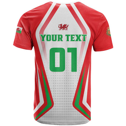 Custom Welsh Rugby T-Shirt Wales Red Dragon Champions Graphic Tee