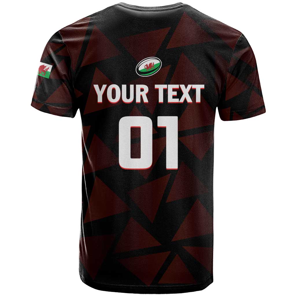 Custom Wales Rugby T-Shirt Cymru Y Ddraig Goch Graphic Tee