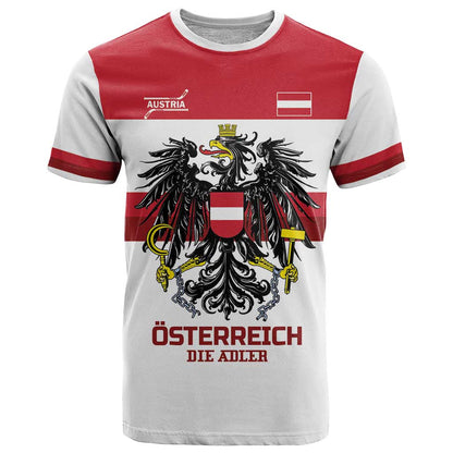 Custom Hockey 2026 Austria T-Shirt Osterreich Die Adler Graphic Tee