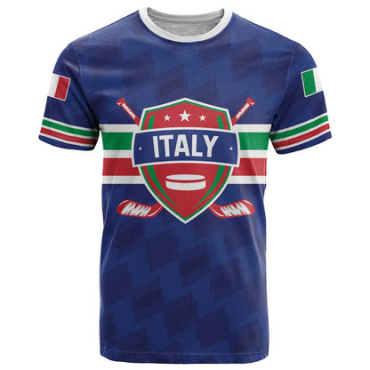 Custom Hockey 2026 Italy T-Shirt Gli Azzurri Go Champions Graphic Tee