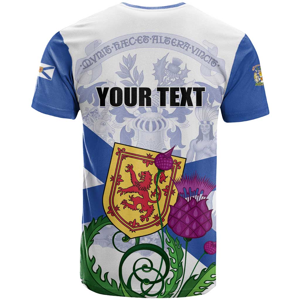 Personalized Canada Nova Scotia Province T-Shirt One Defends and The Other Conquers Graphic Tee