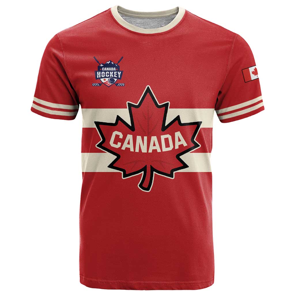 Custom Canada Hockey T-Shirt Canada Team Go Champions Graphic Tee