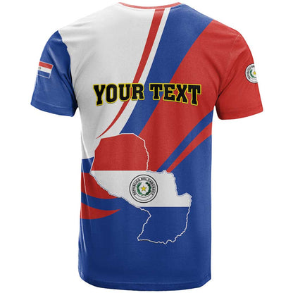 Personalized Paraguay Independence Day 2025 T-Shirt Passiflora Paz y justicia Graphic Tee