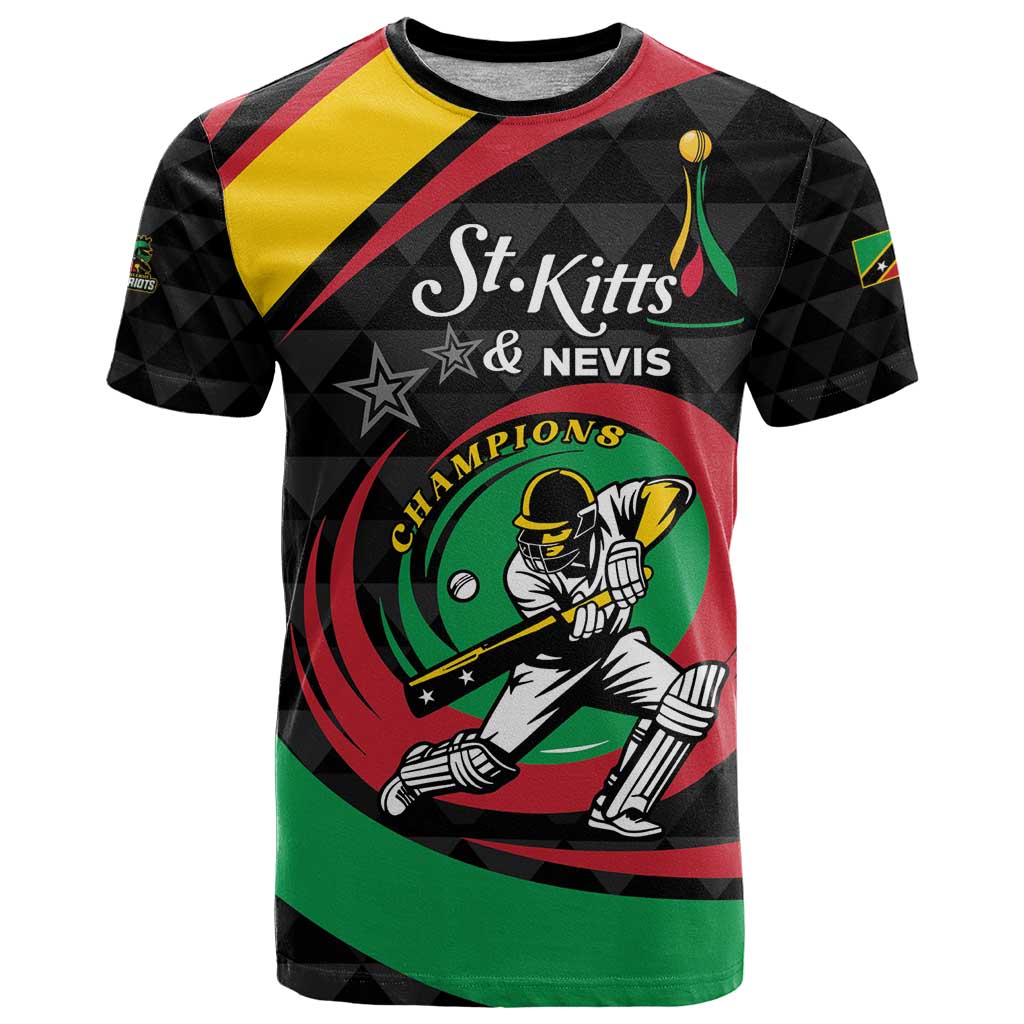 Personalized Saint Kitts and Nevis Cricket Champions T-Shirt Graphic Tee