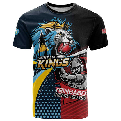 Knight Riders Trinbago Vs Kings St Lucia Cricket T-Shirt Graphic Tee
