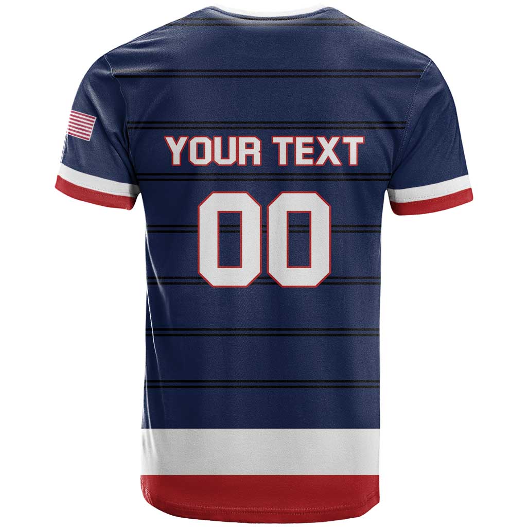 Custom USA Ice Hockey Team T-Shirt Go Champions Graphic Tee