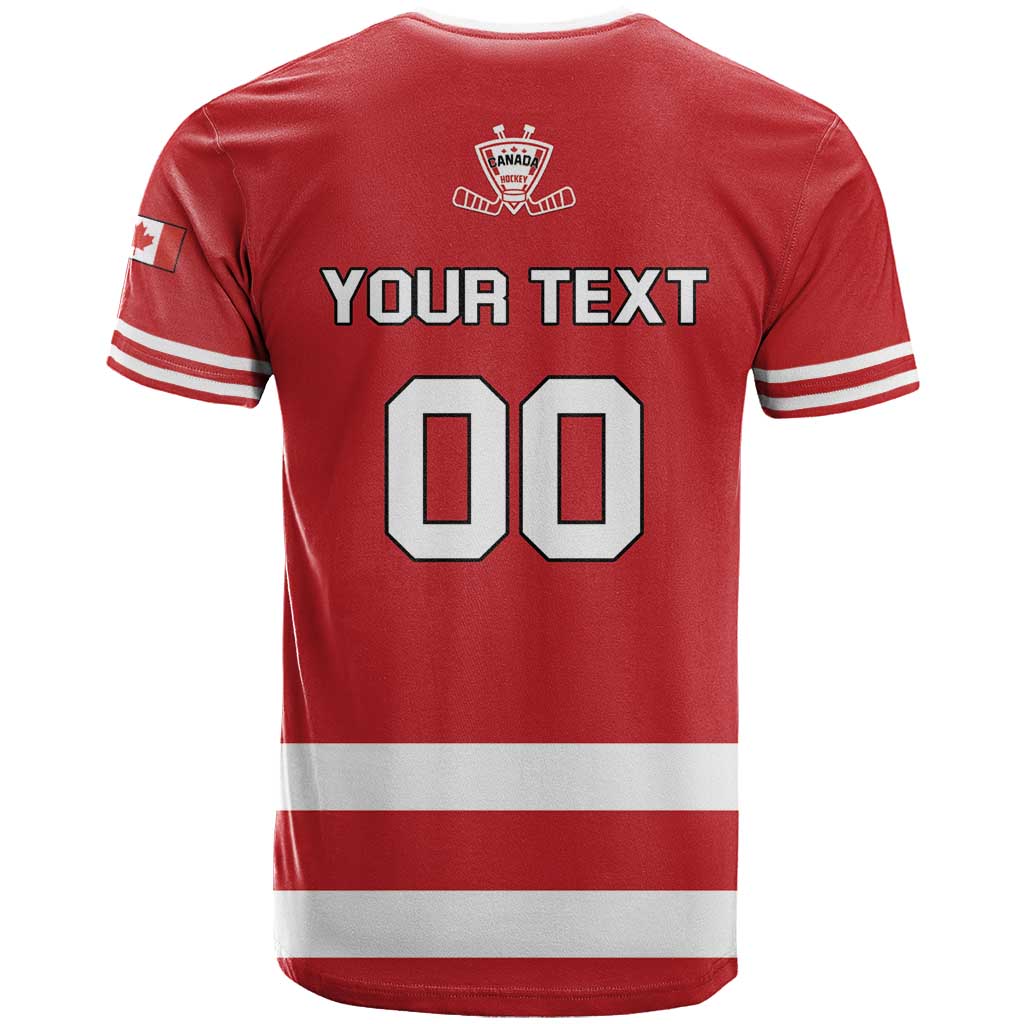 Custom Canada Hockey Team T-Shirt Maple Leaf Red Version Graphic Tee
