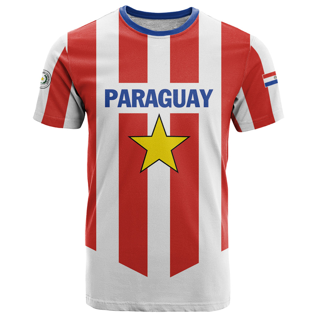 Personalized Paraguay 2024 Football T-Shirt Come On La Albirroja Graphic Tee