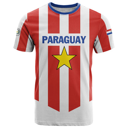Personalized Paraguay 2024 Football T-Shirt Come On La Albirroja Graphic Tee
