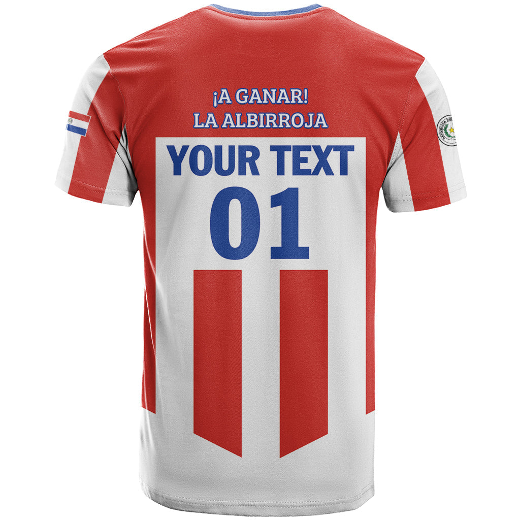 Personalized Paraguay 2024 Football T-Shirt Come On La Albirroja Graphic Tee