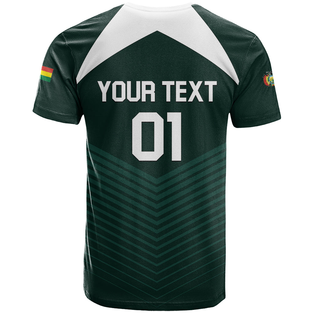 Personalized Bolivia 2024 Football T-Shirt La Verd Go Champion Graphic Tee