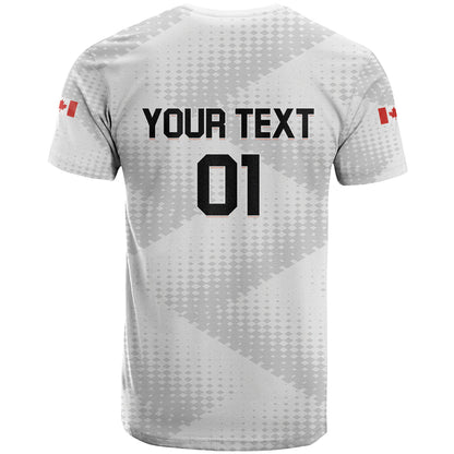 Personalized Canada 2024 Soccer T-Shirt Canadian Player Maple Leaf Graphic Tee