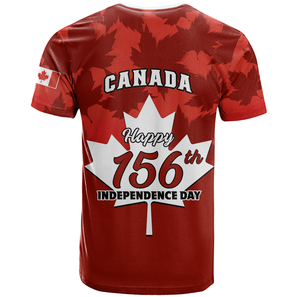 1 July Canada Independence Day T-Shirt Canadian Maple Leaf Happy 156th Anniversary Graphic Tee