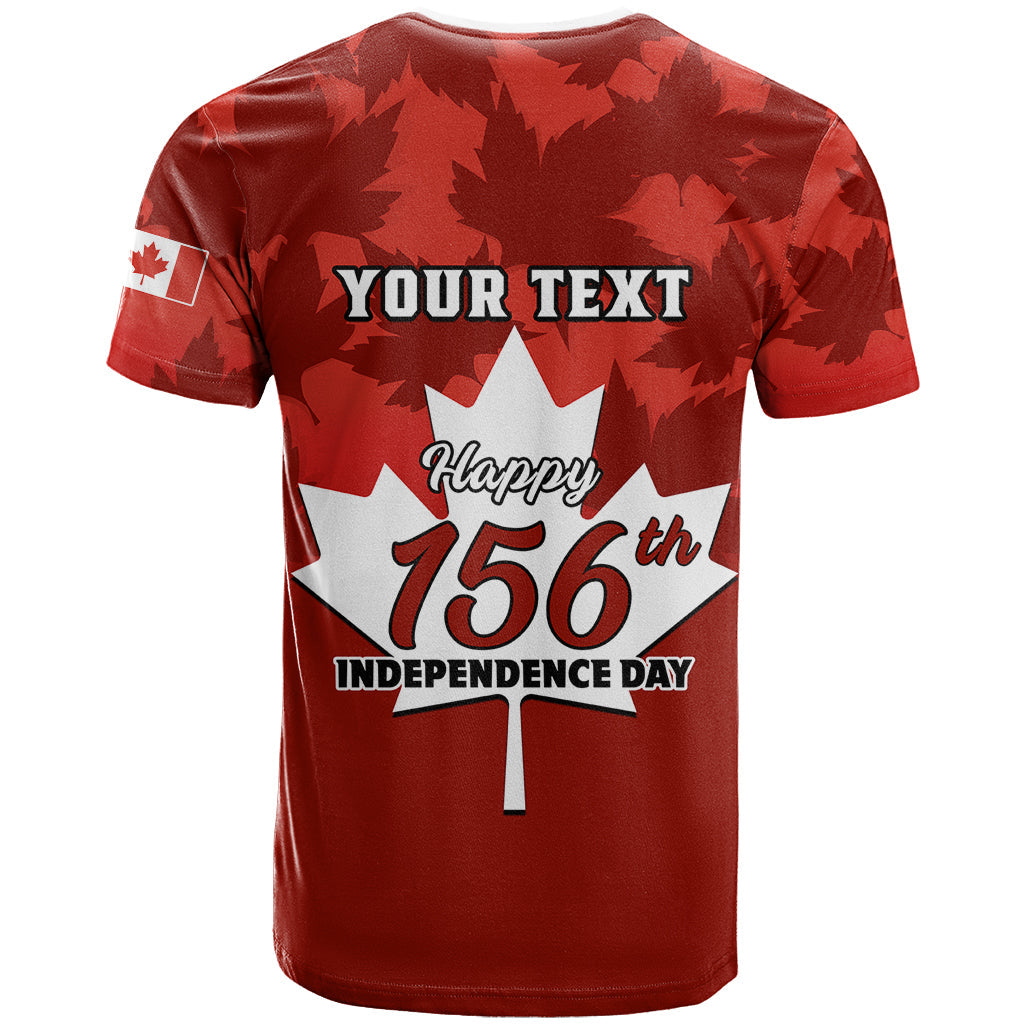 Custom 1 July Canada Independence Day T-Shirt Canadian Maple Leaf Happy 156th Anniversary Graphic Tee