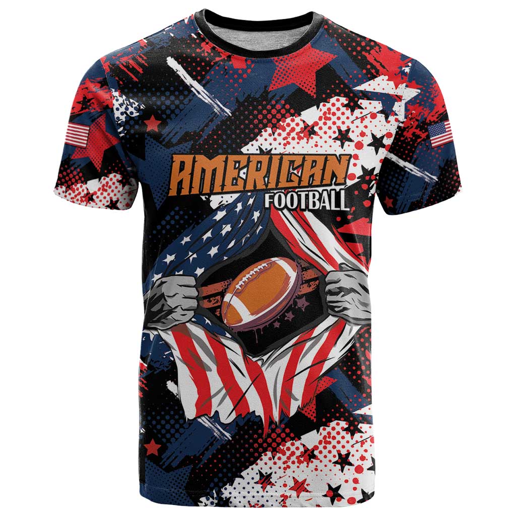 Custom American Football Grunge T-Shirt Special Version Graphic Tee