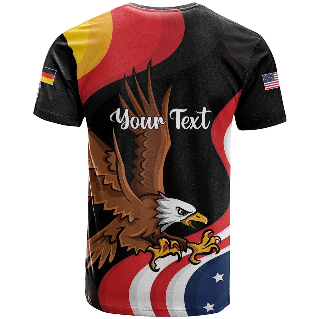 Personalized Proud to be German-American T-Shirt Eagle Heritage Month Graphic Tee