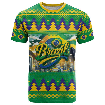 Brazil Christmas Feliz Natal T-Shirt Graphic Tee