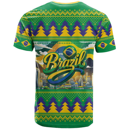 Brazil Christmas Feliz Natal T-Shirt Graphic Tee