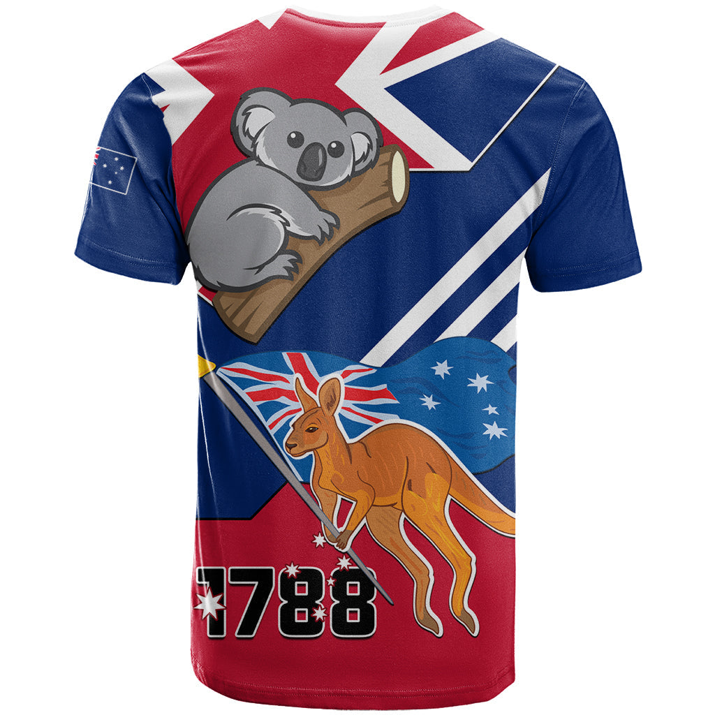 Australia Day Kangaroo and Koala With Flag T-Shirt Graphic Tee