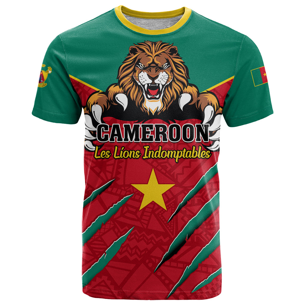 Cameroon Football T-Shirt Go Les Lions Indomptables Graphic Tee