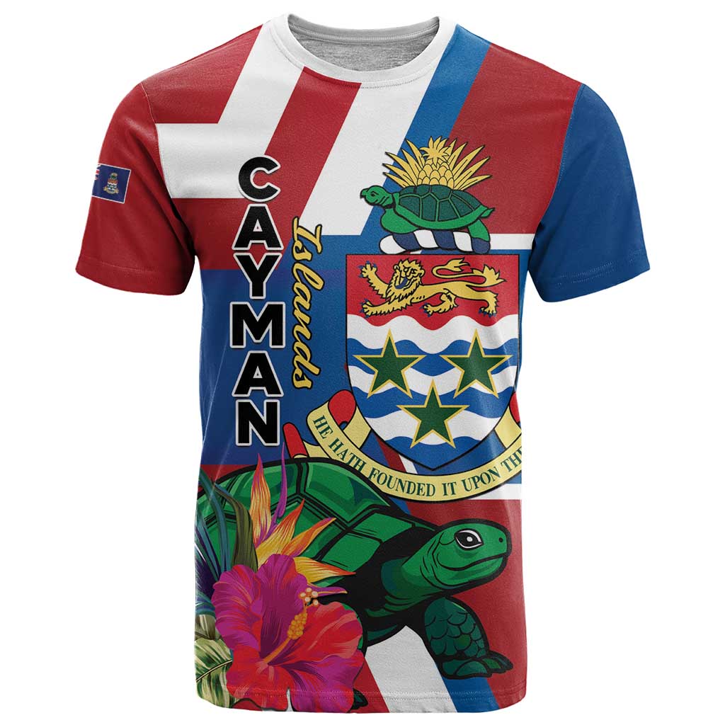 Personalised Cayman Islands T-Shirt Tropical Green Turtle Graphic Tee